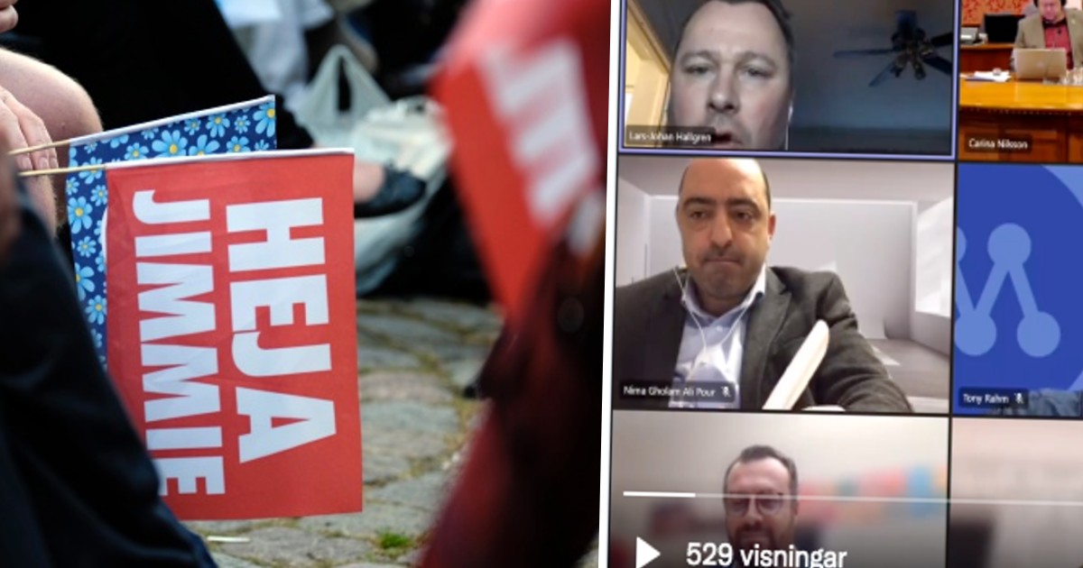 Här försvarar SD-politikern jude-konspirationerna i fullmäktige