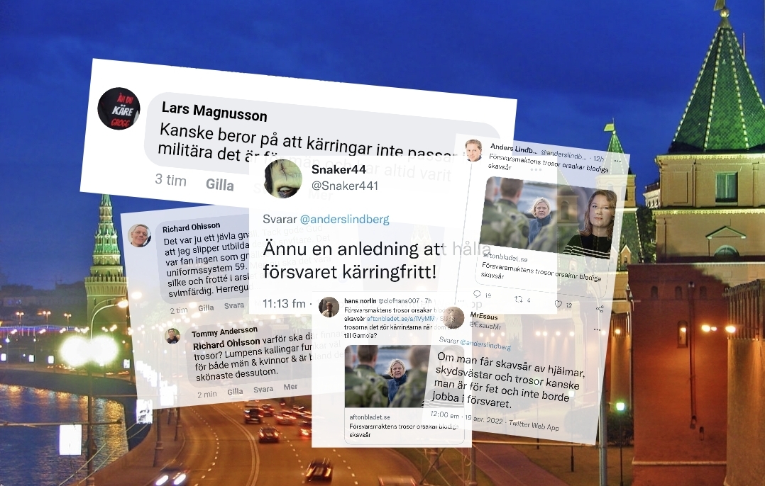”Sverigevänner” sprider ryska narrativ i hatdrev mot Försvarsmakten