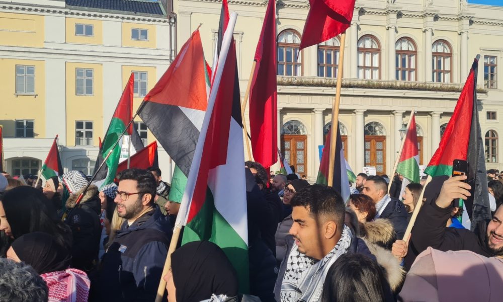 Massiva demonstrationer för Palestina över hela landet