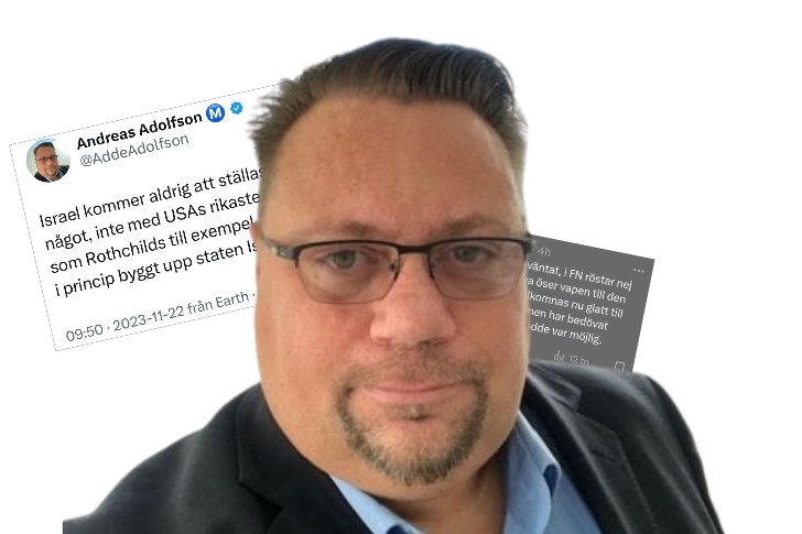 Här sprider M-politikern antisemitiska konspirationsteorier på X